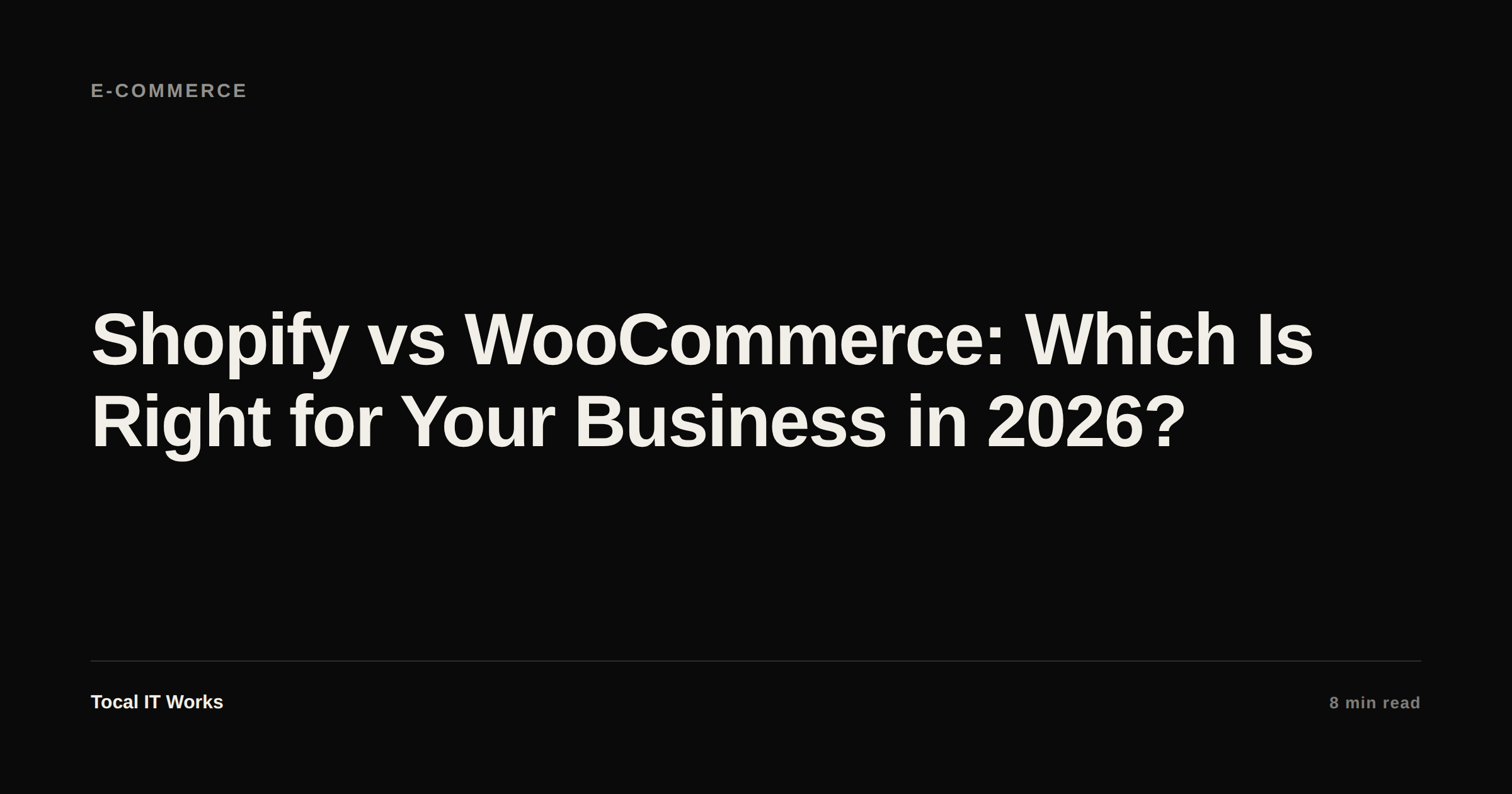 Shopify vs WooCommerce comparison — which ecommerce platform is right for your business